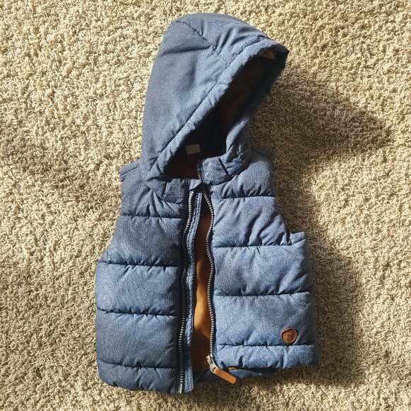 H&M 18m Blue Puffer Vest - Picture 1 of 3